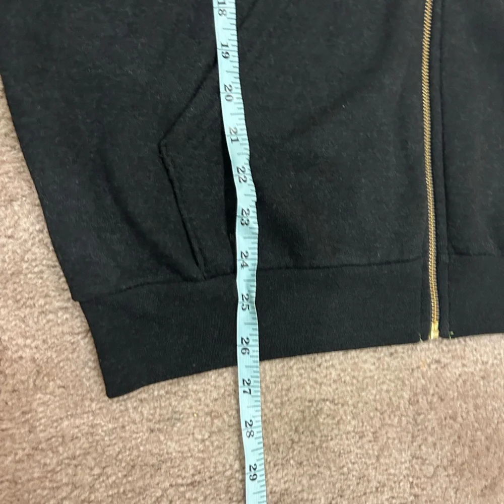 Aviator Nation Charcoal Grey Neon 5 Strioe Relaxed Zip up Hoodie Jacket large - Picture 6 of 7